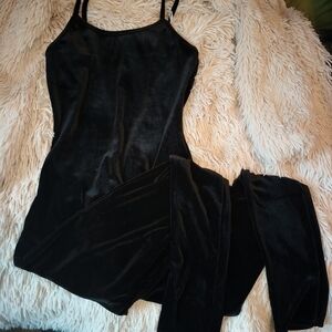 Bozzolo Black Velvet Spaghetti Strap Top